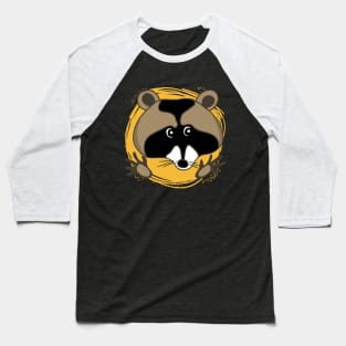 Drawing funny cartoon raccoon Baseball T-Shirt